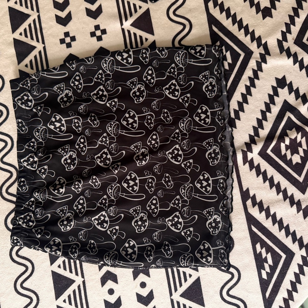 Mesh mushroom miniskirt